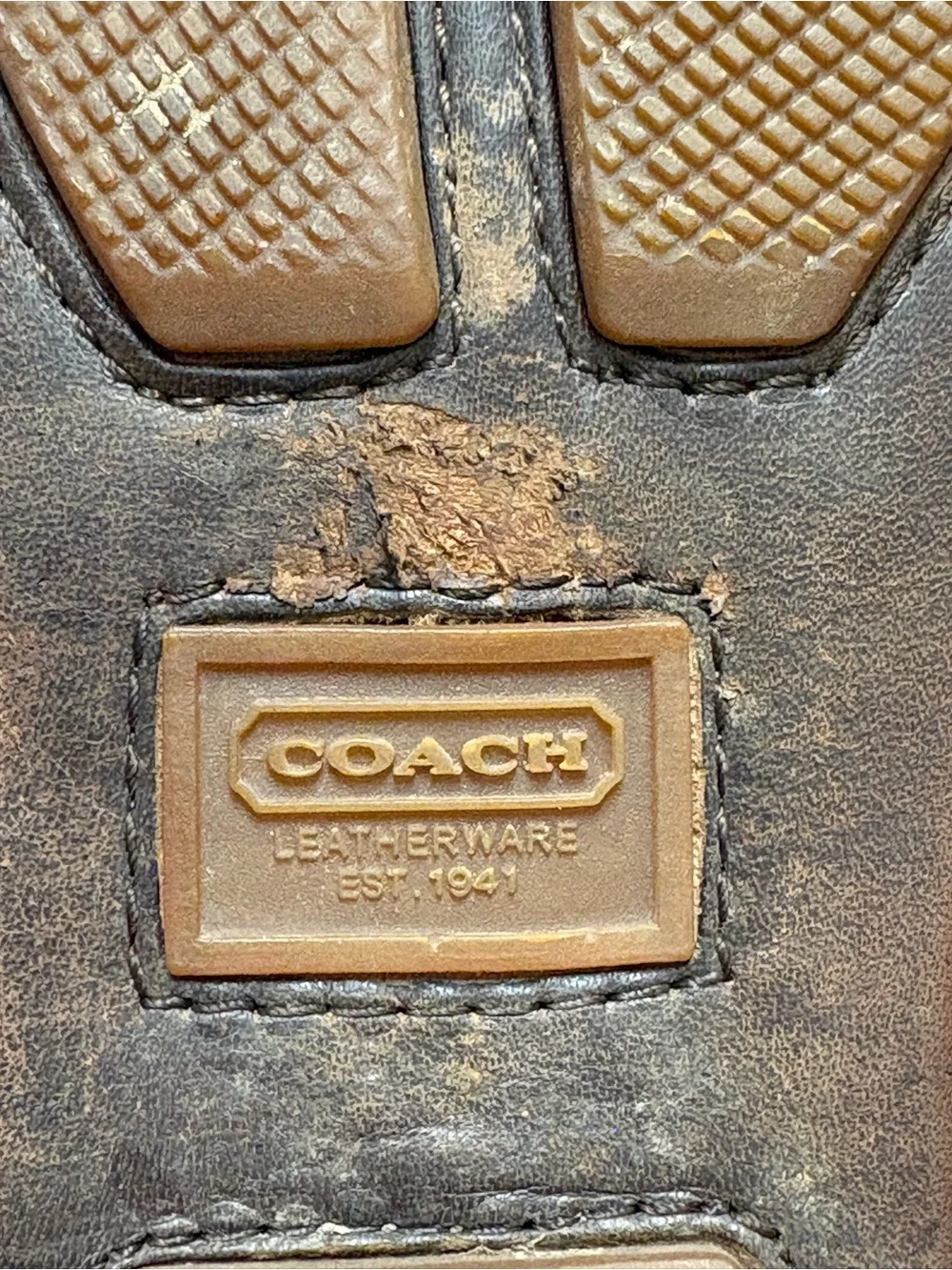 Coach Brown Leather Driving Loafers with Brass Buckle *Flaw